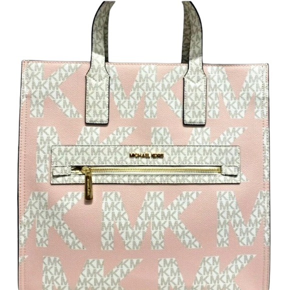 Michael Kors NWT Kenly Powder Blush Multi Large Tote $398 - Picture 2 of 7